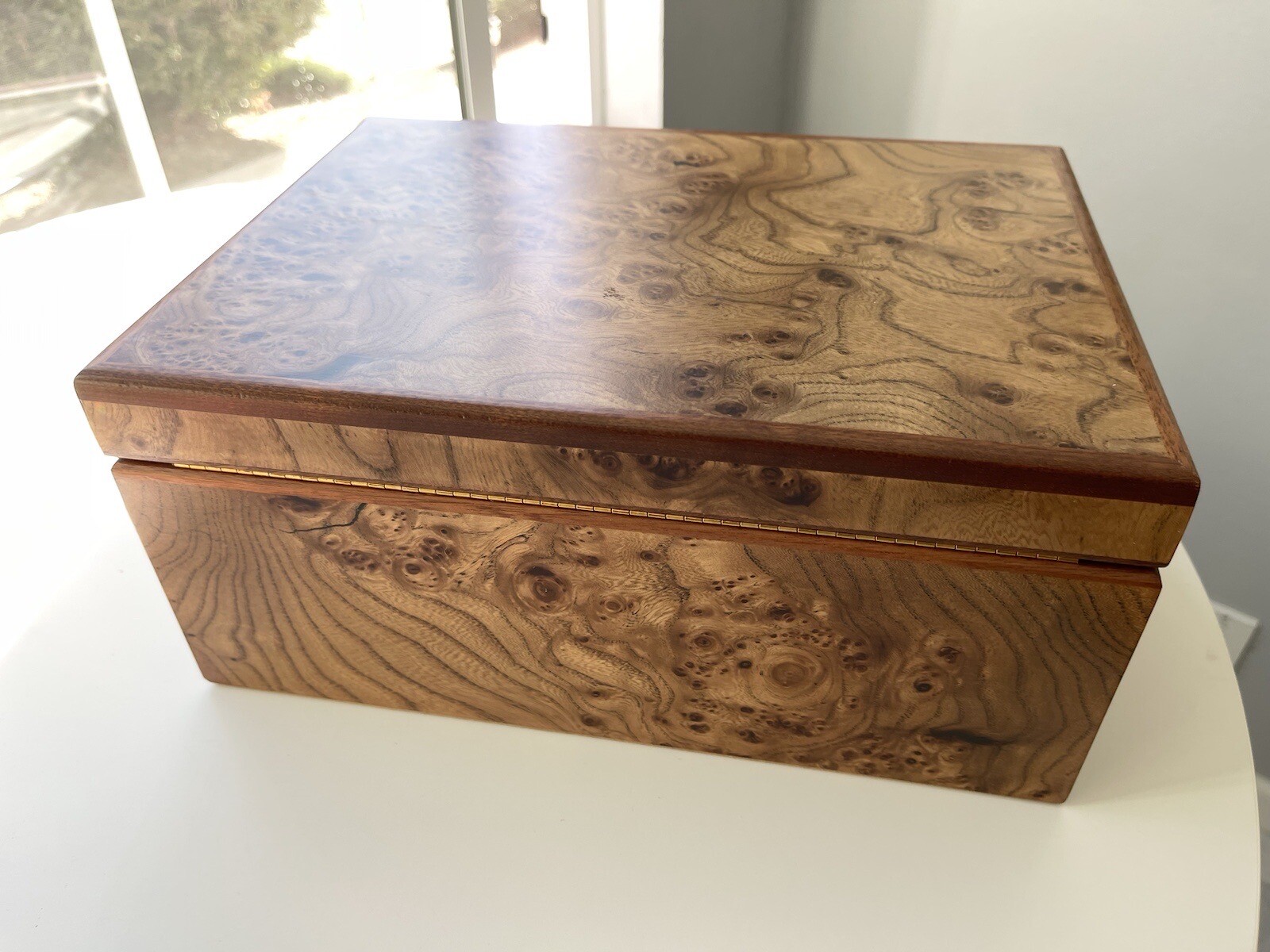 Vintage Burl Wood Walnut Cigar Humidor Made in Italy eBay