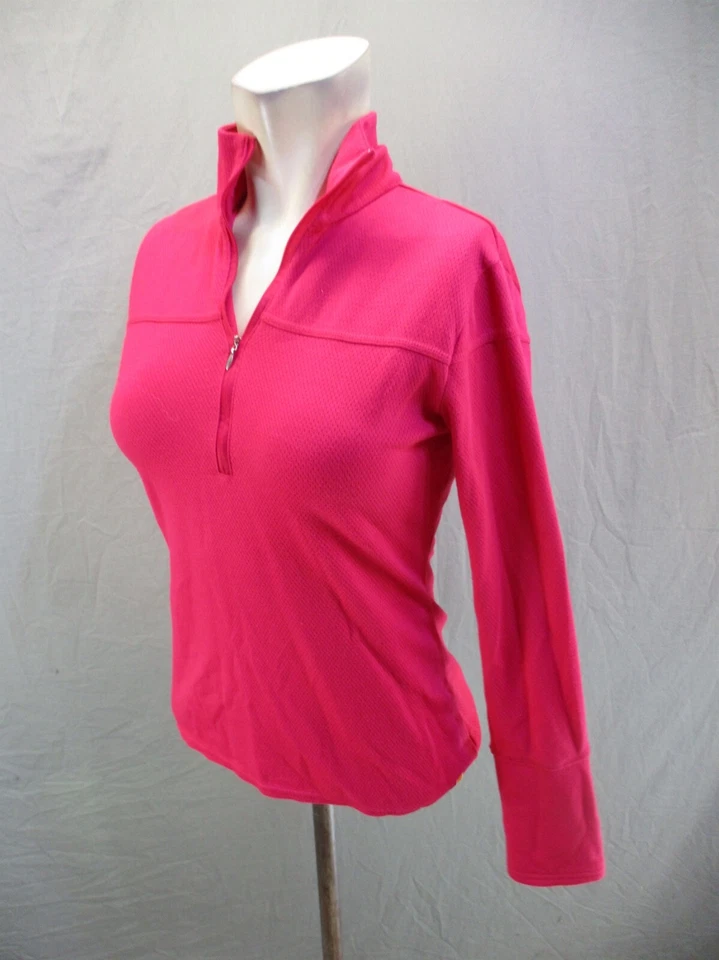 Pullover deportivo Lucy talla XS para mujer mezcla de algodón coral 1/2 cremallera cuello alto 495 Foto 3 de 4