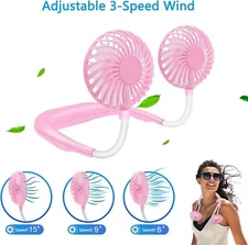 Portable Hanging Neck Sport Fan Lazy Neckband USB Rechargeable Personal Mini Fan