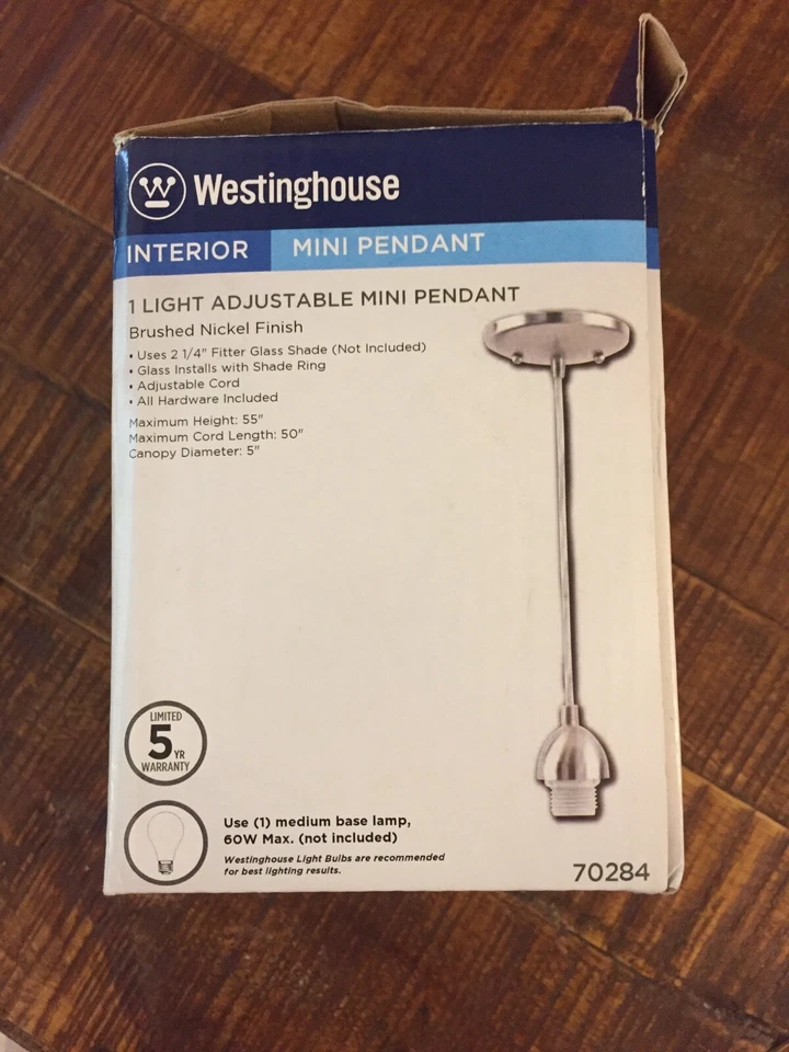 Westinghouse Pendant Light Fixture 70284 New In Box - I - Image 2 of 3