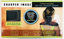 Sharper Image 7 pcs Sport Pack Reusable HOT Gel Therapy Wraps - BRAND NEW