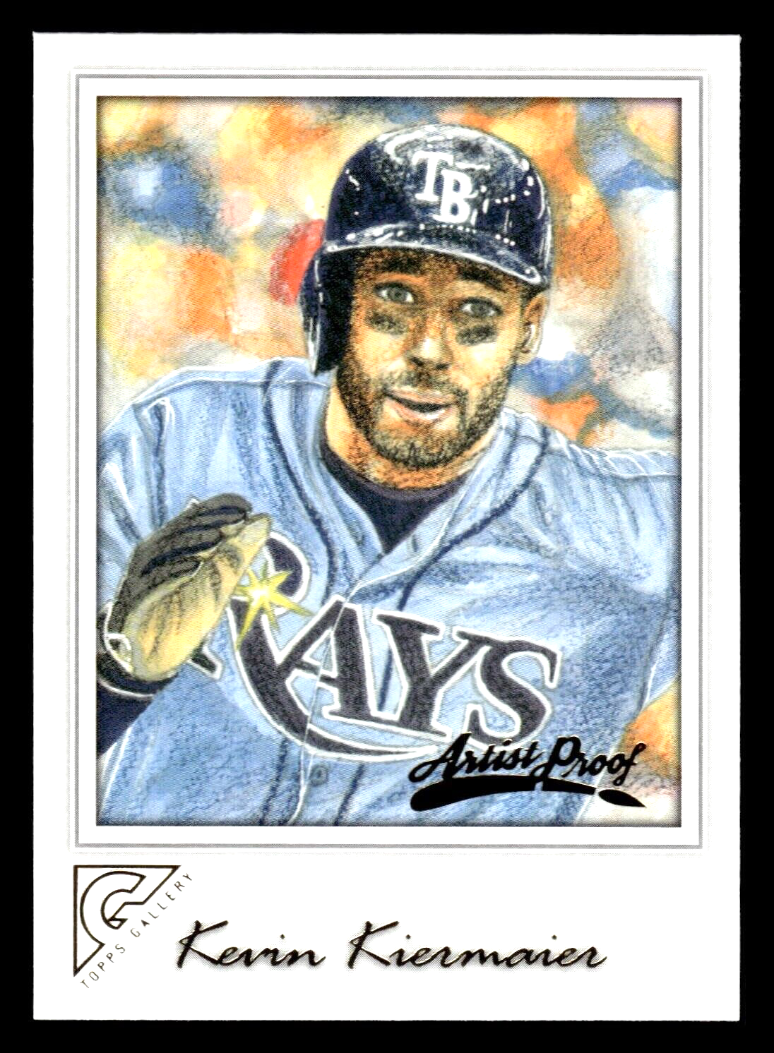 2017 Topps Gallery Kevin Kiermaier Artist Proof #87 - Tampa Bay Rays
