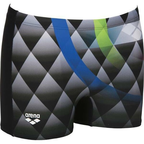 Arena Para Hombre Pantalones Cortos De Baño Troncos Hinchable Negro Azul |  eBay