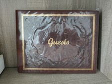 Barnes & Noble Leather Guest Book Made In Italy 8.5"x 10.5" Brand New In Plastic