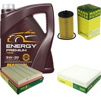 Inspektionspaket 5L Mannol Energy Premium 5W-30 FüR Opel Insignia A Caravan 1.8