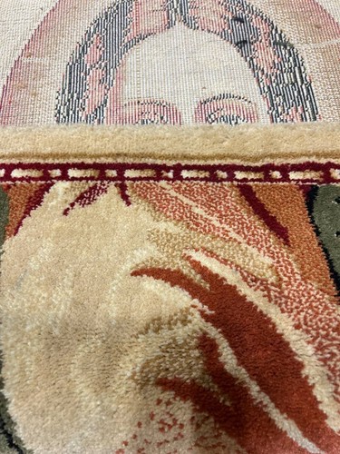 Tapis tapisserie religieuse tissé vintage Jésus Christ tapis mural épais 35,4" x 23,6 - Photo 5/14