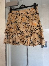 Whistles Animal Print Short Skirt Size 10