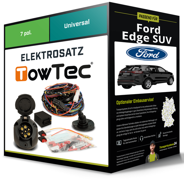 Elektrosatz 7-Pol Universell für Ford Edge SUV 01.2014-Jetzt NEU-image
