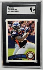 Von Miller 2011 Topps #427 Both Hands On Ball SGC 9 Broncos RC