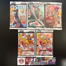One Piece Card Game Promo Set 5 with Luffy Zoro Sanji Nami stickers