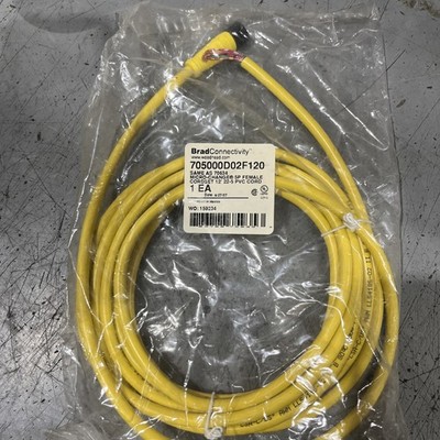  Brad Harrison 705000D02F120, Micro-change 5P Female Cordset, New Free Ship 