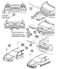 Genuine Mopar Deck Lid Medallion 4805286AC