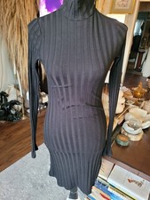 REFORMATION bodycon Black Turtle Neck Dress