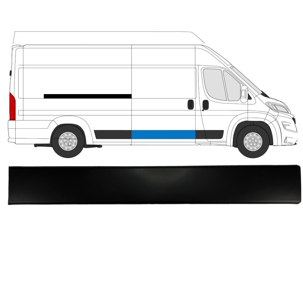Sliding door side trim for Fiat Ducato 2018- / Right