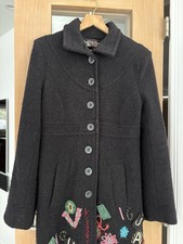 Desigual Boucle Style Winter Coat. Black. Size 12. Excellent Condition.