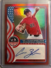 2025 Panini Stars & Stripes Carson Bolemon Red Foil Auto RC Rookie #d 33/99 SP B