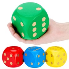3.2 Inch Giant Wooden Yard Dice Set Outdoor Lawn Game Playing Dice Large Dice...