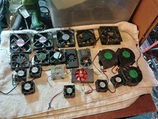21 PC ASSORTMENT, 12V Brushless DC Cooling Fans,, w/Harness, Below MSRP