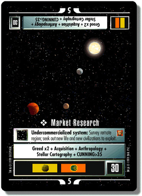 Marktforschung - Erwerbsregeln - Star Trek CCG 1E