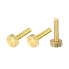 Knurled Thumb Screws, M8x40mm Flat Brass Bolts Grip Knobs Fasteners 3Pcs