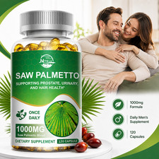 Saw Palmetto 1000mg 120 Capsules Mens Wellnes...