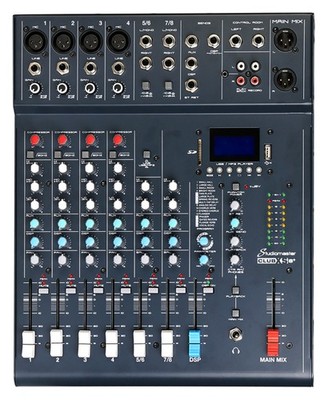 Studiomaster Club XS 8+ 6-Kanal Mischpult 8 Eingänge Fußschalter Eingang für DSP