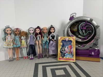 Ever After High Doll Lot 7 Dolls Way Too Wonderland Playset Book Mattel