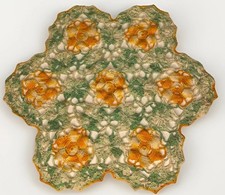 Doily Handmade Crochet Vintage Yellow Flower Green Lace Table Topper Centerpiece