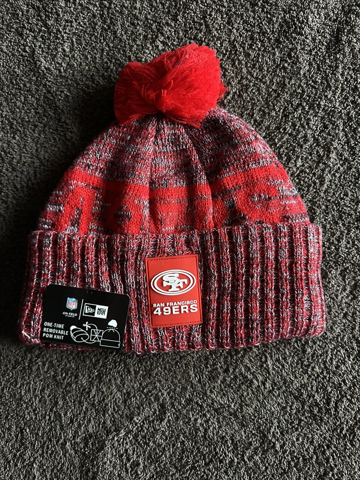 San Francisco 49ers NFL Bobble Hat Beanie Red