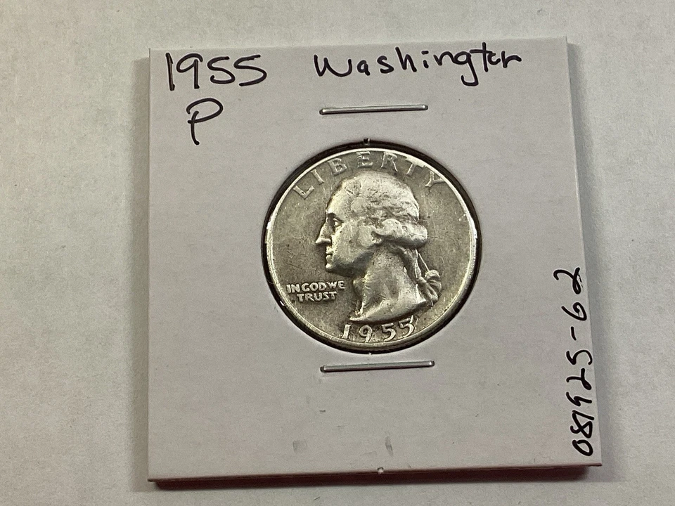 1955 Washington Silver Quarter 25c US 90% Silver Coin 081925 62e - Image 3 of 4