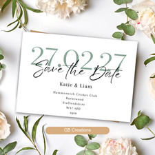 Save The Date Cards With Envelopes/Personalised/wedding/party/any colour text