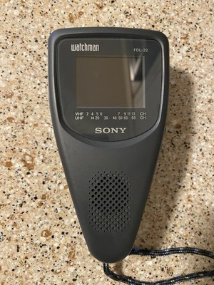 Sony FDL-22 Watchman Analog Mini Hand Held LCD Color TV w/Neck