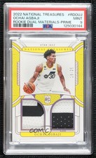 2022 National Treasures Rookie Dual Materials Prime 19/25 Ochai Agbaji PSA 9 8d9