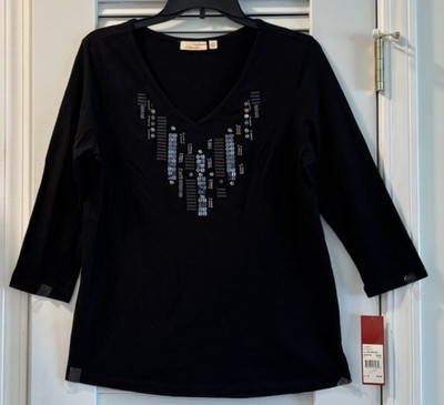 Women Black Shirt by CHOICES Size Medium