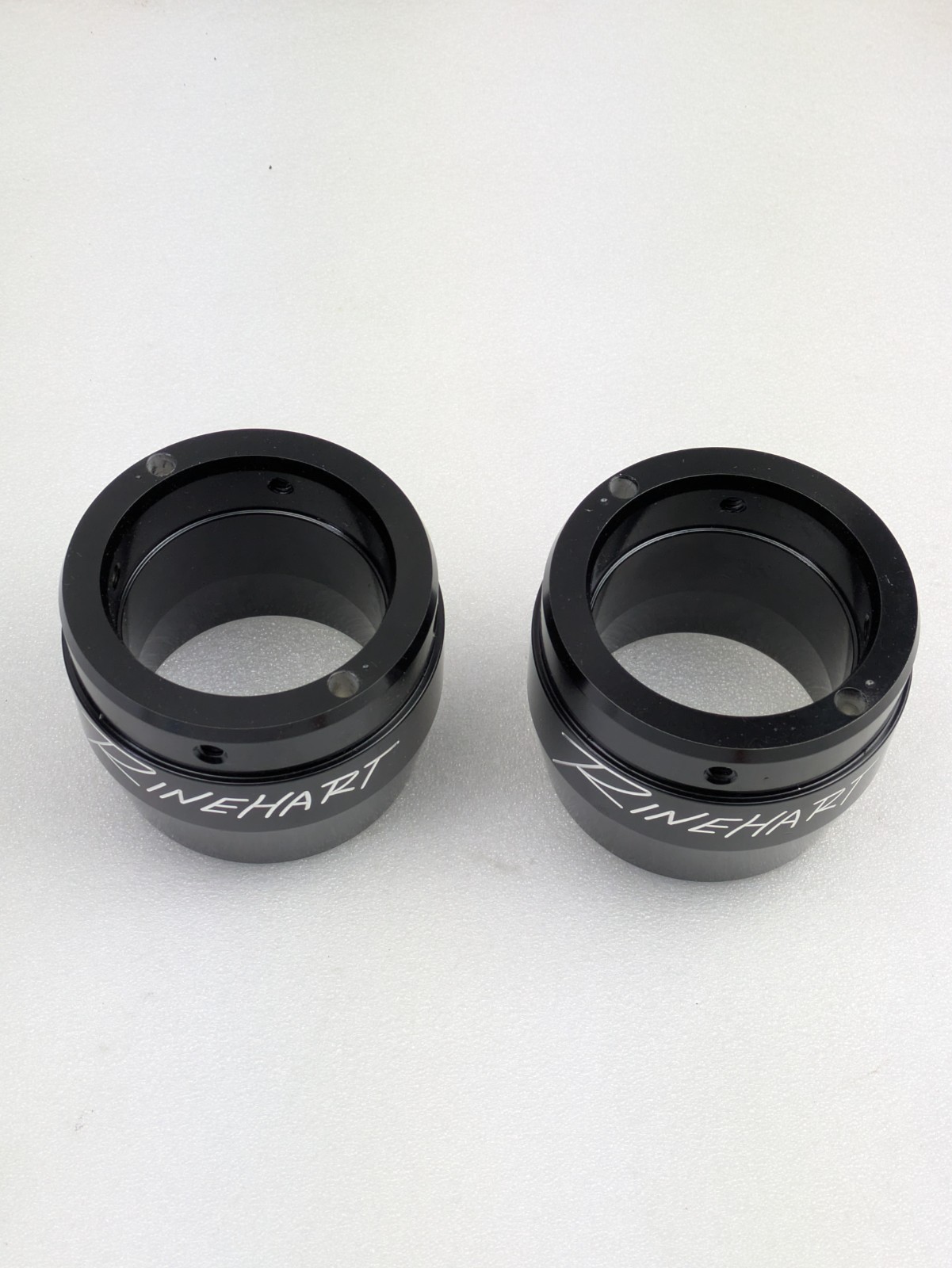 Rinehart Racing Black Exhaust End Caps For Harley Slip On Muffler 3.5" *NEW*