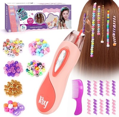 Mädchen Haarschmuck Set: DIY Haarperlen Geschenk für Kinder 5-12 Jahre