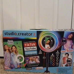 Studio Creator 2 LED Ring Light Kit w/ Tripod & Green Screen