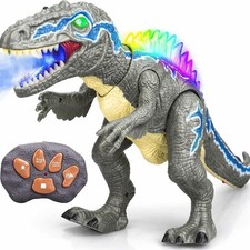 Life Remote Control Dinosaurs for Kids 3-12, LED Light Up Dinosaurs, Velocirapto
