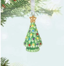 Hallmark 2025 Ornament O TINY TREE 1” Porcelain Christmas Miniature Mini