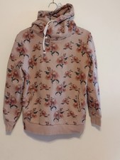 Ampersand Avenue Hoodie Large Beige Floral Camping, Sailing, Chilly Nights