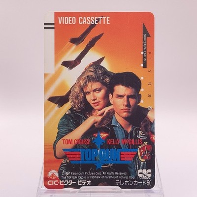 TOP GUN Tom Cruise Kelly McGillis Japanese Telephone Card used Rare Vintage C84