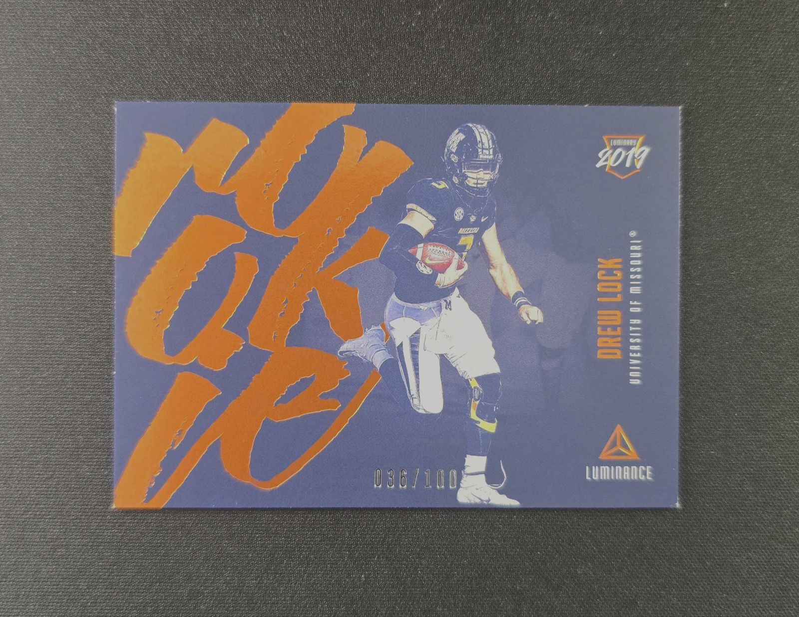 Drew Lock Panini Luminance Luminary Rookie #L4 Orange