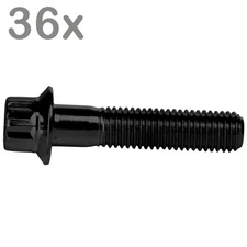 36  split rim bolts M7x32 Steel black for BBS Rial Schmidt O.Z. Dynatech Carline