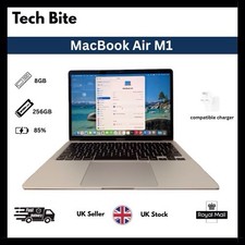 Apple MacBook Air 13in (256GB SSD, M1, 8GB) Laptop - Silver Read Description