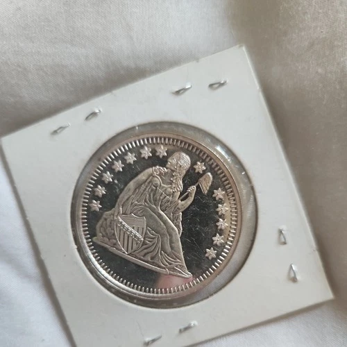 1 oz .999 Fine Silver Round 1854 Seated Liberty Design