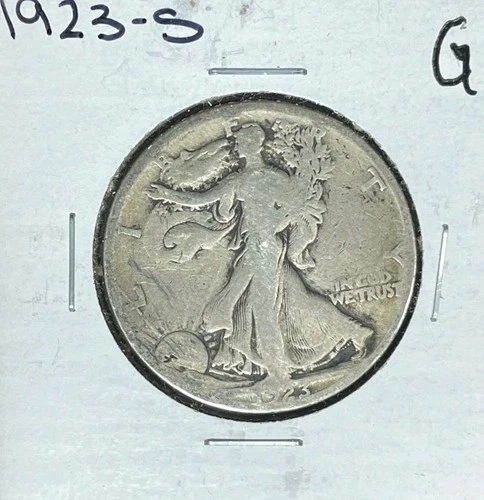 1923-S WALKING LIBERTY SILVER HALF DOLLAR ~ GOOD   ~NICE COIN ~90% SILVER