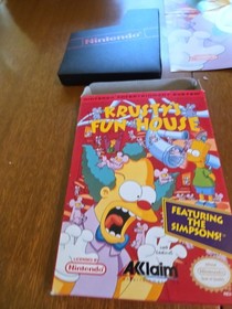 Krusty's Fun House Nintendo NES Cib With Poster Works