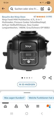 Ninja Foodi Mini Multikocher, 4,7L, 6-in-1, Schnellkochfunktion