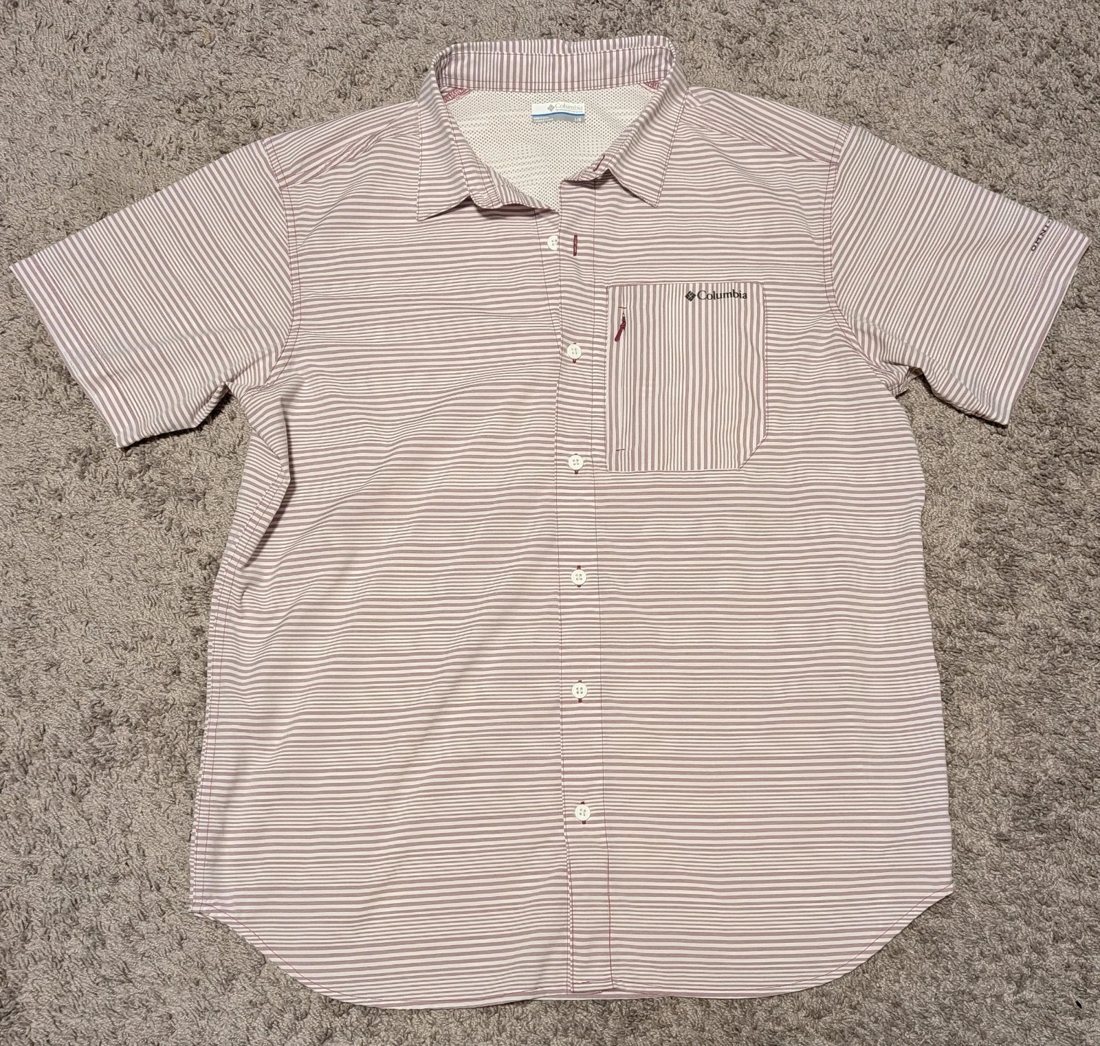 NWOT COLUMBIA Twisted Creek III Mens Size L Omni-Shade Button Up Hiking Shirt