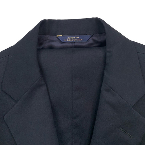 Hombre 42L Brooks Brothers 1818 Madison X Estrato Azul Marino Sólido Lana Suit - Imagen 2 de 20